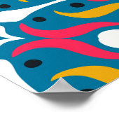 タラベラ模様。インディアンパッチワーク。アズレジョスポート ポスター (角)