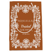 タラベラ焼きのテラコッタ メキシコの結婚式前祝いのお土産 ミディアムペーパーバッグ (正面)