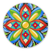 タラベラ瓦セラミック引き出しノブ セラミックノブ (正面)