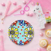 タラベラ紙プレートシンコデマヨフラワーズ ペーパープレート (パーティー)