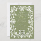 タラベラ結婚セージ緑メキシコ 招待状 (裏面)