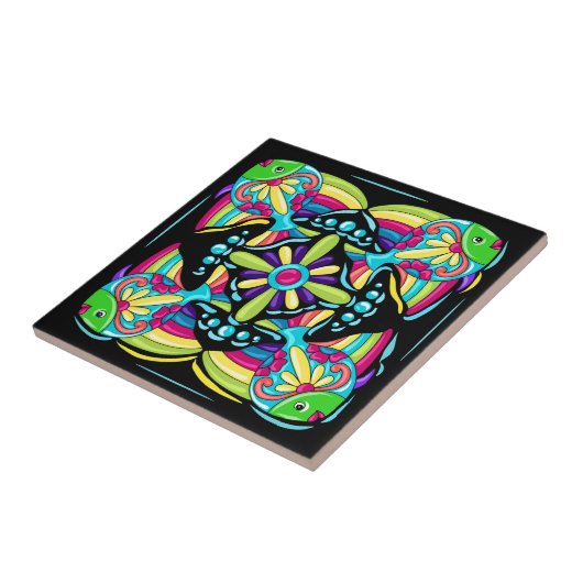 タラベラ魚瓦デザイン タイル (側面)