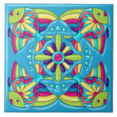 タラベラ魚瓦デザイン タイル (正面)