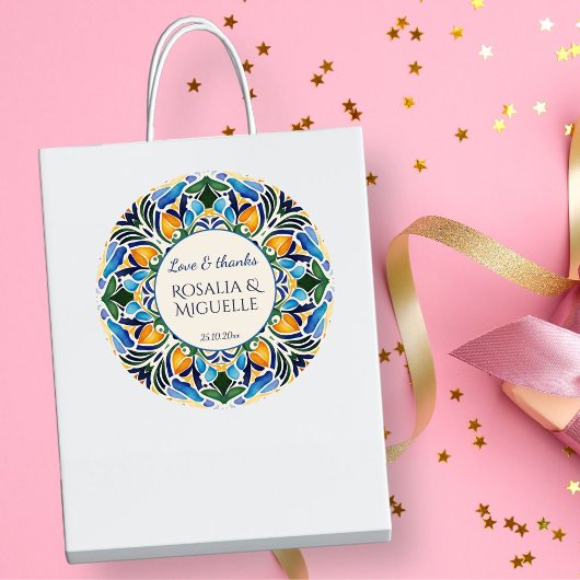 タラベラ・アズレジョ・ブルーヴィンテージ・メキシコの好意 ラウンドシール