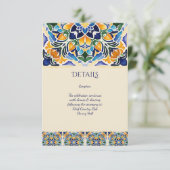 タラベラ・アズレジョ・ブルー結婚・タイル・メキシコ詳細 エンクロージャーカード (スタンド正面)
