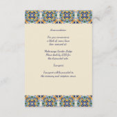 タラベラ・アズレジョ・ブルー結婚・タイル・メキシコ詳細 エンクロージャーカード (裏面)