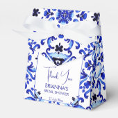 タラベラ・アズレジョ・ブルー・タイル・メキシコブライダルシャワー フェイバーボックス (正面サイド)