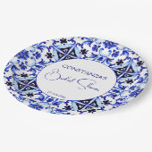 タラベラ・アズレジョ・ブルー・タイル・メキシコブライダルシャワー ペーパープレート (アングル)