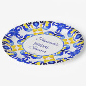 タラベラ・アズレジョ・ブルー・タイル・メキシコブライダルシャワー ペーパープレート (アングル)