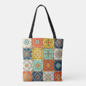 タラベラ、アズレホス、トルコのモザイク壁紙。 トートバッグ (裏面)
