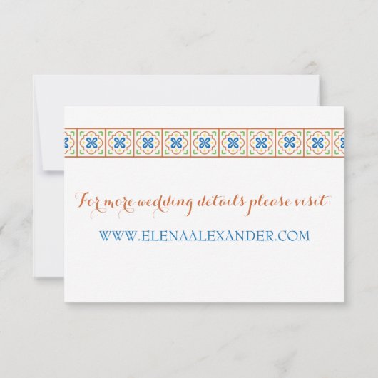 タラベラ スペイン タイル ウェブサイト カード (正面)