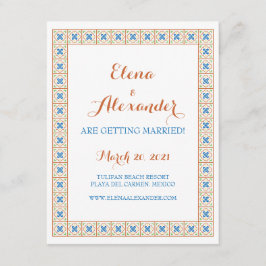 タラベラ スペイン タイル Save the Date 招待状