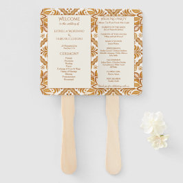 タラベラ・テラコッタメキシコの結婚式プログラム ハンドファン