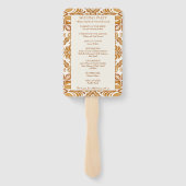 タラベラ・テラコッタメキシコの結婚式プログラム ハンドファン (裏面)