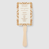 タラベラ・テラコッタメキシコの結婚式プログラム ハンドファン (正面)