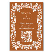 タラベラ・テラコッタメキシ結婚コの テーブルナンバー (裏面)