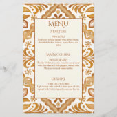 タラベラ・テラコッタヴィンテージメ結婚キシカンのメニュー (正面)