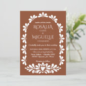 タラベラ・テラコッタ・ボホアルメキシ結婚コの 招待状 (スタンド正面)