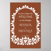 タラベラ・テラコッタ・ボホ結婚・メキシコの歓迎 ポスター (正面)