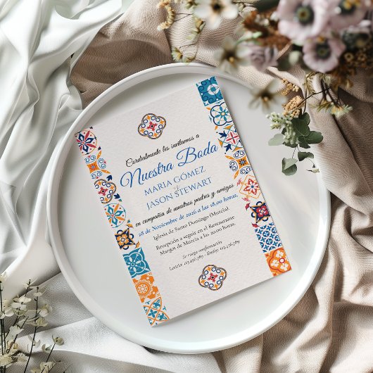 タラベラ フラワー フィエスタ スペイン 結婚式 招待状