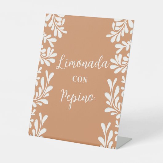 タラベラ メキシコの結婚式のドリンクラベルサイン 台座サイン (正面)