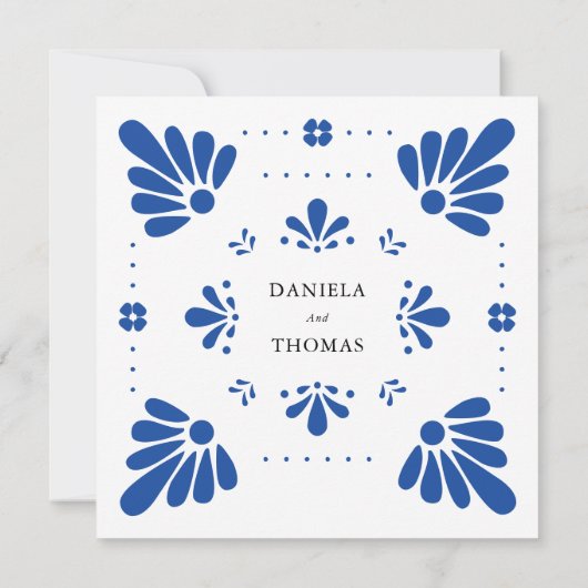 タラベラ・メキシコ結婚式招待状 招待状 (裏面)