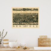 タラポウサ, GAパノラママップ – 1892 ポスター (キッチン)