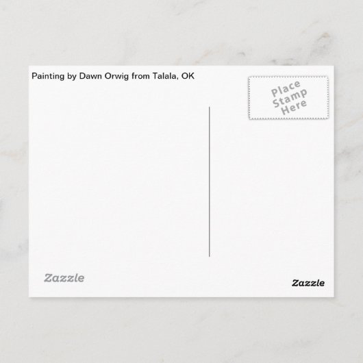 タララ赤毛木細工はがき ポストカード (裏面)