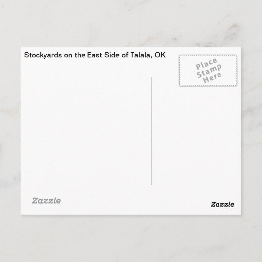 タララ、OKストックヤード東側葉書 ポストカード (裏面)