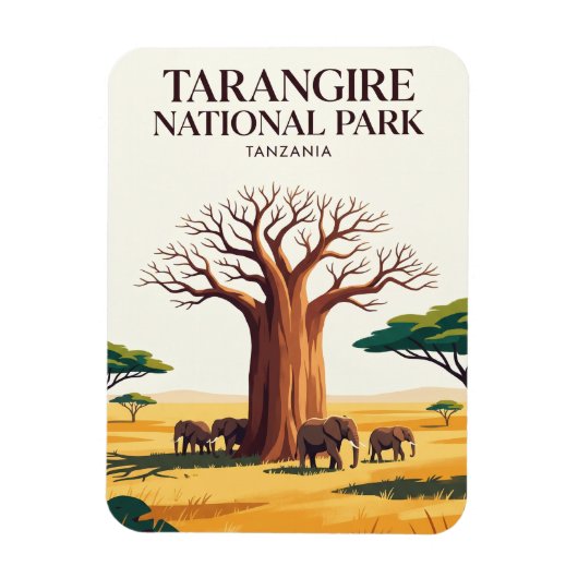 タランギーレ国立公園 タンザニア マグネット (縦)
