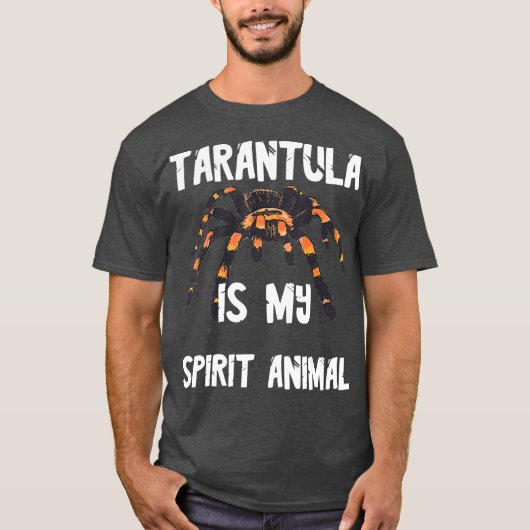 タランチュラは私の守護動物 クモ好き Tシャツ (正面)
