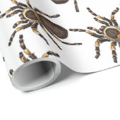 タランチュラオンホワイトラッピング紙 ラッピングペーパー (ロールコーナー)