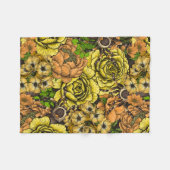 タランチュラガーデン1 フリースブランケット (正面(横))