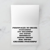 タランチュラスパイダーをテーマにしたグリーティングカード サンキューカード (内部)