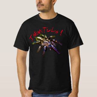 タランチュラブルー/赤/オレンジ/黒いクモ Tシャツ