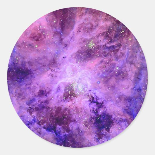 タランチュラ星雲 30 Doradus ハッブル宇宙写真 ラウンドシール (正面)