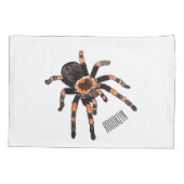 タランチュラ漫画イラストレーション 枕カバー (裏面)