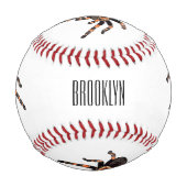 タランチュラ漫画イラストレーション 野球ボール (裏面)