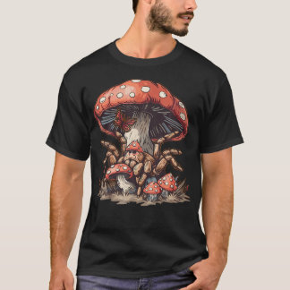 タランチュラ・スパイダー・コテージコア・キノコのヘアアクセ Tシャツ