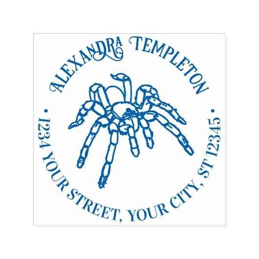 タランチュラ・スパイダー #2 ゴス 名前 返信先住所 セルフインキングスタンプ (デザイン)