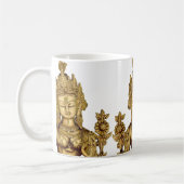 タラ仏の仏教の女神のヨガのチベットの芸術の平和 コーヒーマグカップ (左)