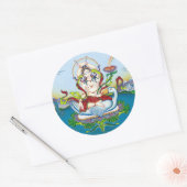 タラ保護と毒物反対 ラウンドシール (封筒)