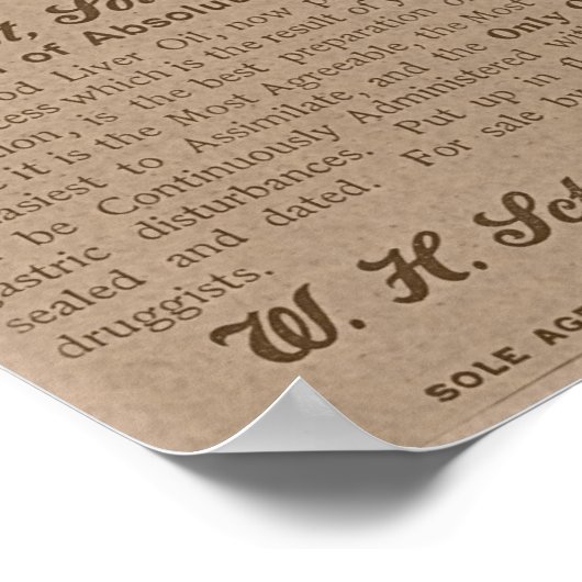 タラ肝油 ポスター (角)