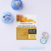 タラ肝臓油、健康食品広告店 チラシ (シングル)