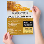 タラ肝臓油、健康食品広告店 チラシ (手)