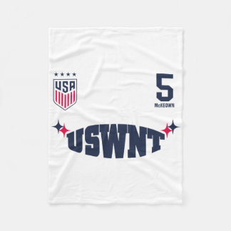 タラ・マッケオン 4 白 USWNT 公式ライセンス  フリースブランケット