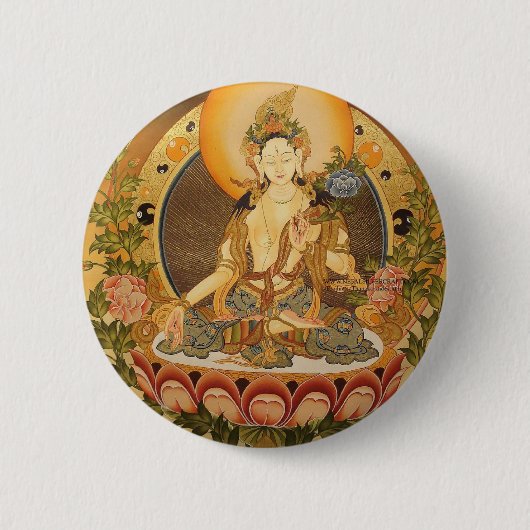 タラ(メスの仏) 缶バッジ (正面)