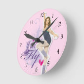 タラ：飛べるよ ラウンド壁時計 (傾斜)