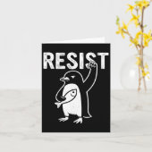 タリおもしろいに抗議するペンギン カード (黄色い花)
