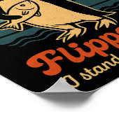 タリおもしろいに抗議するペンギン ポスター (角)